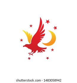 abstract eagle bird fly logo vector