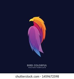 Abstract Eagle Bird Multicolored Concept illustration vector Design template. Suitable for Creative Industry, Multimedia, entertainment, Educations, Shop, and any related business