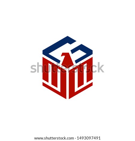 Abstract eagle bird real estate home logo patriot