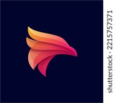abstract eagle colorful logo modern gradient