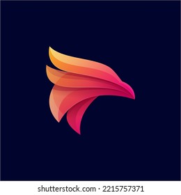 abstract eagle colorful logo modern gradient