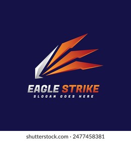 Abstract eagle design with stylish wings logo concept