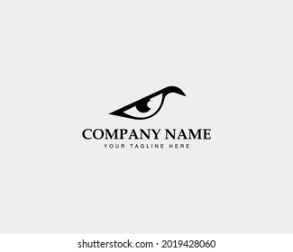 Abstract eagle eye logo design shape.