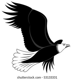 Abstract eagle in the form of a tattoo
