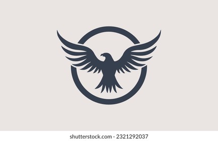 Abstract eagle or hawk isolated on Plain background