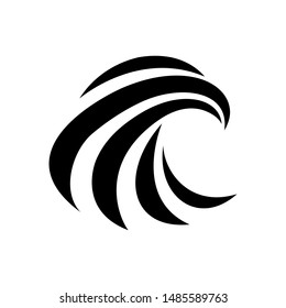 abstract eagle head icon symbol design illustration