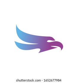 Abstract eagle head logo design