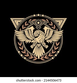 Resumen del vector del logotipo de la cabeza del águila