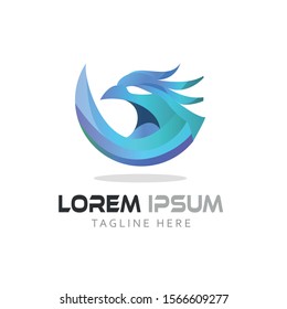 abstract eagle illustration logo Template