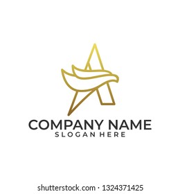 Abstract Eagle letter Concept Illustration Vector Template. Suitable for Creative Industry, Multimedia, entertainment, Educations, Shop, and any related business