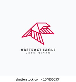 Abstract Eagle Line art Color Concept illustration vector template. Suitable for Creative Industry, Multimedia, entertainment, Educations, Shop, and any related business