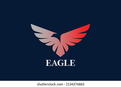 Abstract eagle logo design and symbol art