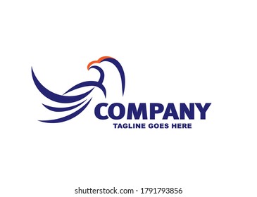 abstract eagle logo design vector 