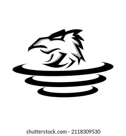 abstrakte Adlerlogo-Illustration, einfaches kreatives Logo