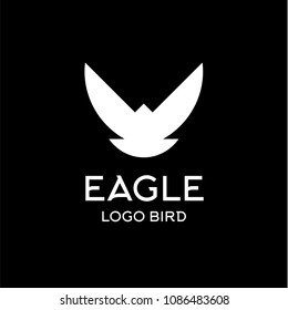 abstract eagle logo in the minimalism icon
