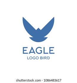 abstract eagle logo in the minimalism icon