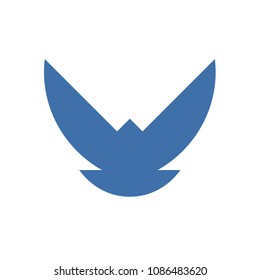abstract eagle logo in the minimalism icon