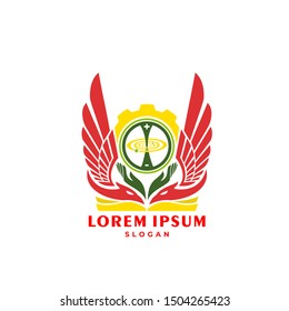Abstract eagle logo for school and academy
