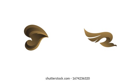 Abstract eagle logo template vector