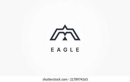 Abstract Eagle Logo. Usable for Business and Branding Logos. Flat Vector Logo Design Template Element.