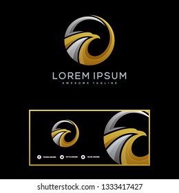 Abstract Eagle Luxury illustration vector template. Suitable for Creative Industry, Multimedia, entertainment, Educations, Shop, and any related business
