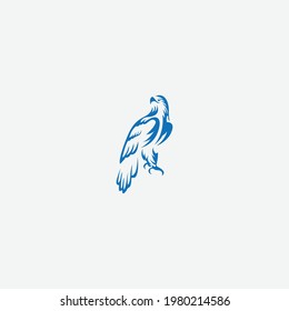 abstract eagle on grey background