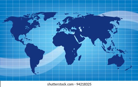 World Map With Grid Lines High Res Stock Images Shutterstock