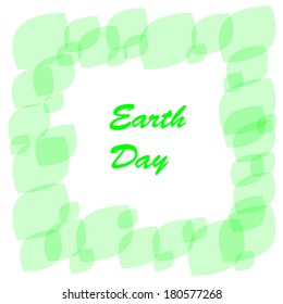 Abstract earth day background isolated on the white phone