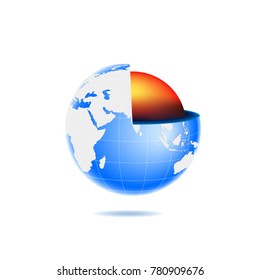 abstract earth End t of the planet. world map Vector.