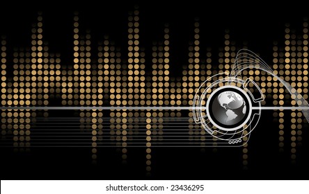 Abstract Earth Globe Business Background - Vector