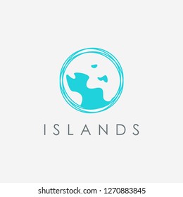 Abstract earth globe Logo Icon vector template on white background
