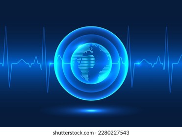 Abstract earth pulse technology background The idea of running a business must have ups and downs, there are always changes. Therefore, we must gradually develop our business to be better and keep up 