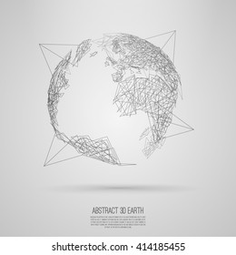 Abstract  earth . Sci Fi globe at motion . Global network connection . Futuristic planet . International communication concept . Technology background . Vector illustration 