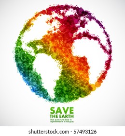 Abstract earth symbol - global eco concept