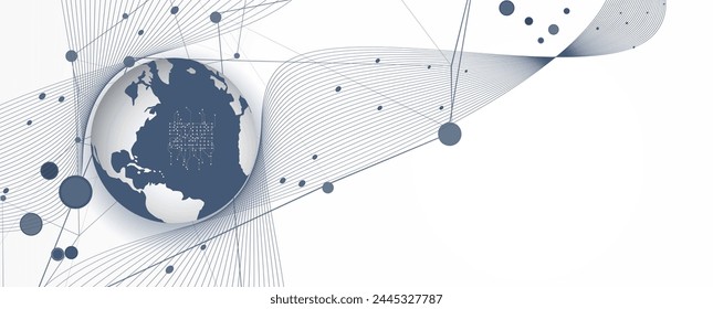 Der abstrakte erdtechnische Hintergrund für Wissenschaft und Wirtschaftspräsentation. Vektorgrafik.