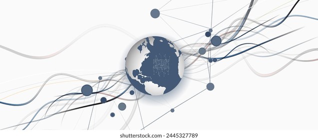 The abstract earth technology background for science and business presentation. Vector Art.