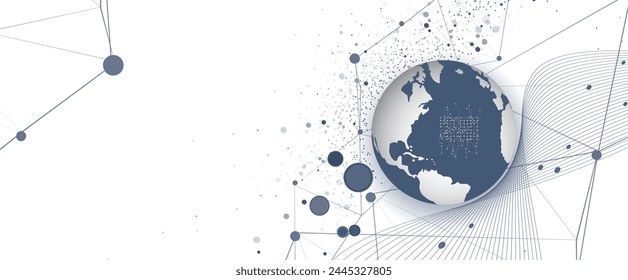 The abstract earth technology background for science and business presentation. Vector Art.