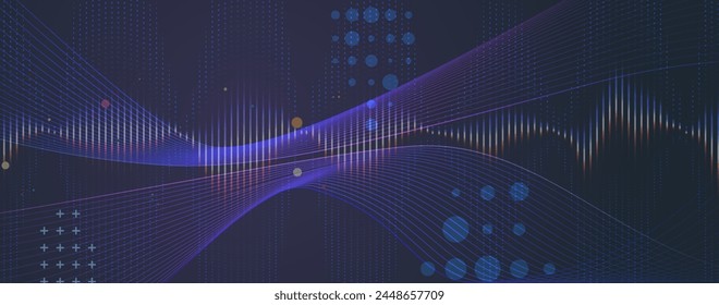The abstract earth technology background for science and business presentation. Vector Art.