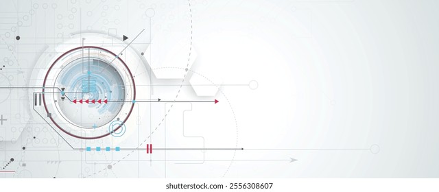The abstract earth technology background for science and business presentation. Vector Art.