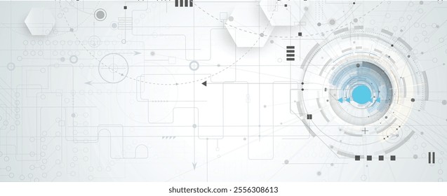 The abstract earth technology background for science and business presentation. Vector Art.