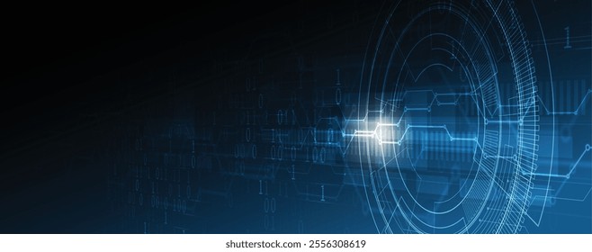 The abstract earth technology background for science and business presentation. Vector Art.