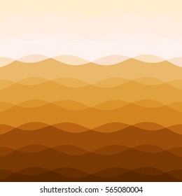 Abstract earth tone background with curve lines, stock vector