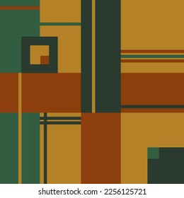 Abstract earth tones geometry art background pattern, bauhaus, modern art, silk scarf design
