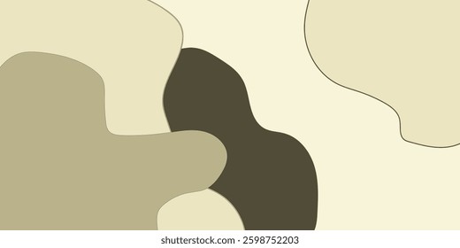 Abstract Earth Tones: A mesmerizing display of organically shaped forms in earthy tones, creating a calming and minimalist aesthetic