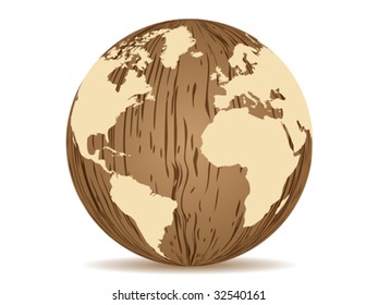 ilustración de vector de textura de madera de tierra abstracta