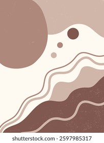 Abstract Earthy Waves and Circles