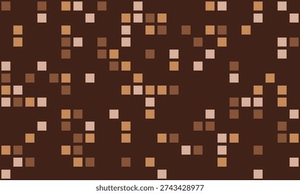 Abstract earthytoned square pixel pattern.  Versatile design ideal for website backgrounds, textile prints, or modern branding.