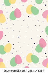 Abstract Easter background with colourful eggs. Vector illustration