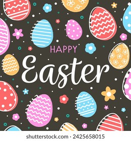 Abstract Easter background. Concept of a greeting card. Vector illustration