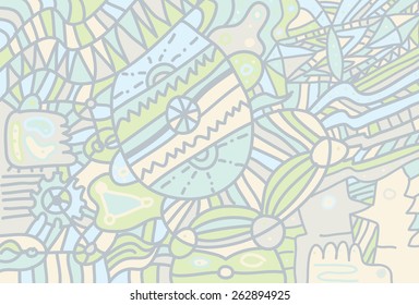 Abstract easter background with egg and lines Vector illustration